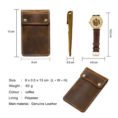 Vintage Portable Leather Watch Storage Case