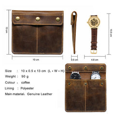Vintage Crazy Horse Leder Uhrenetui