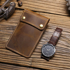 Vintage Portable Leather Watch Storage Case