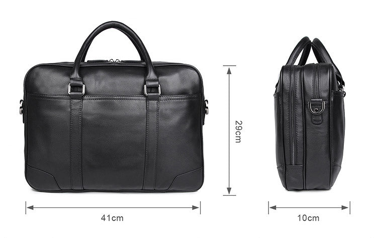 Black Cowhide Leather BriefCase