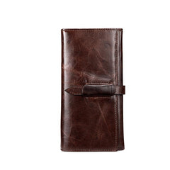 Vintage Handgemachte Lange Leder Geldbörse