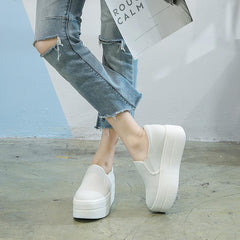 Casual Canvas Slip-Ons With Thick Sole