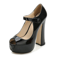 Wedding Platform Pumps With Peep Toe