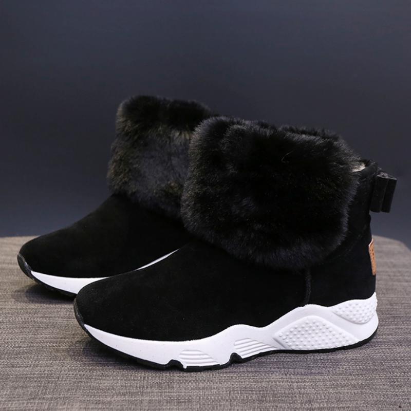 Waterproof Ankle Boots With Fur