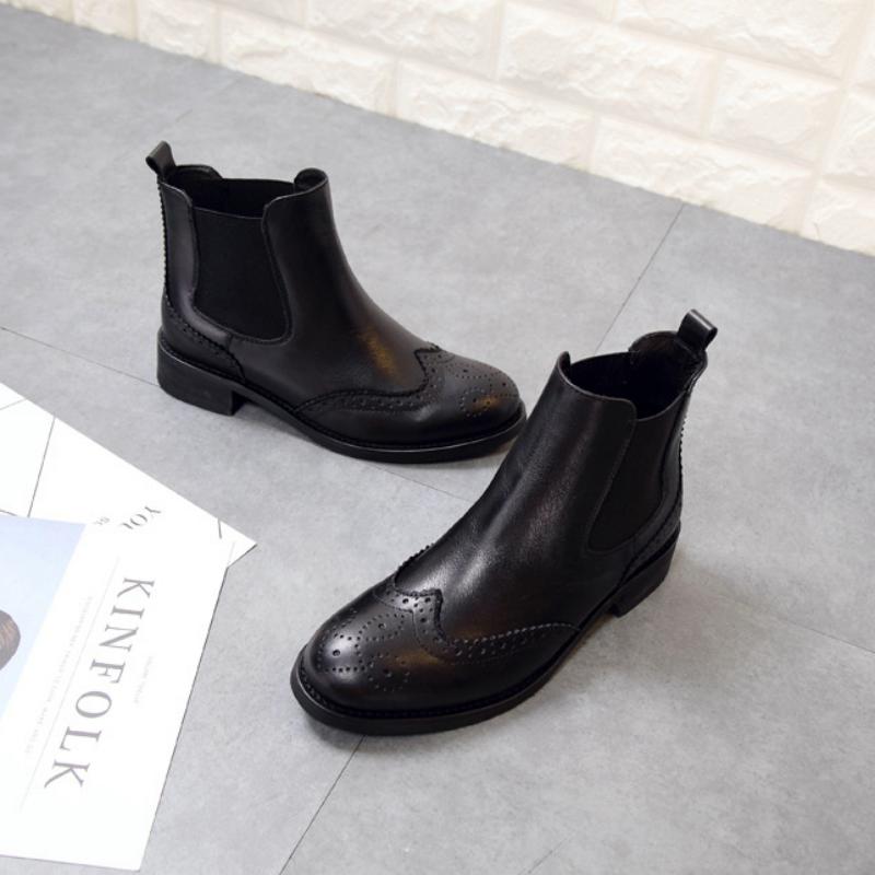 Casual Genuine Leather Ankle Boots