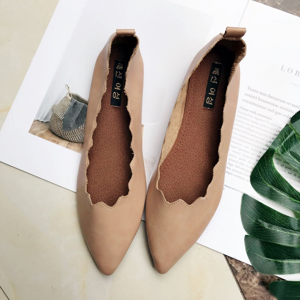 Casual Soft Flats With Pointed Toe