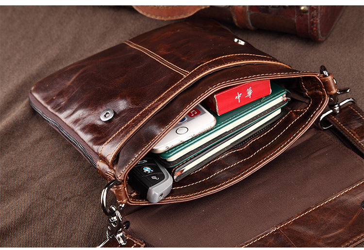 Casual Vintage Men's Leahter Crossbody Bag