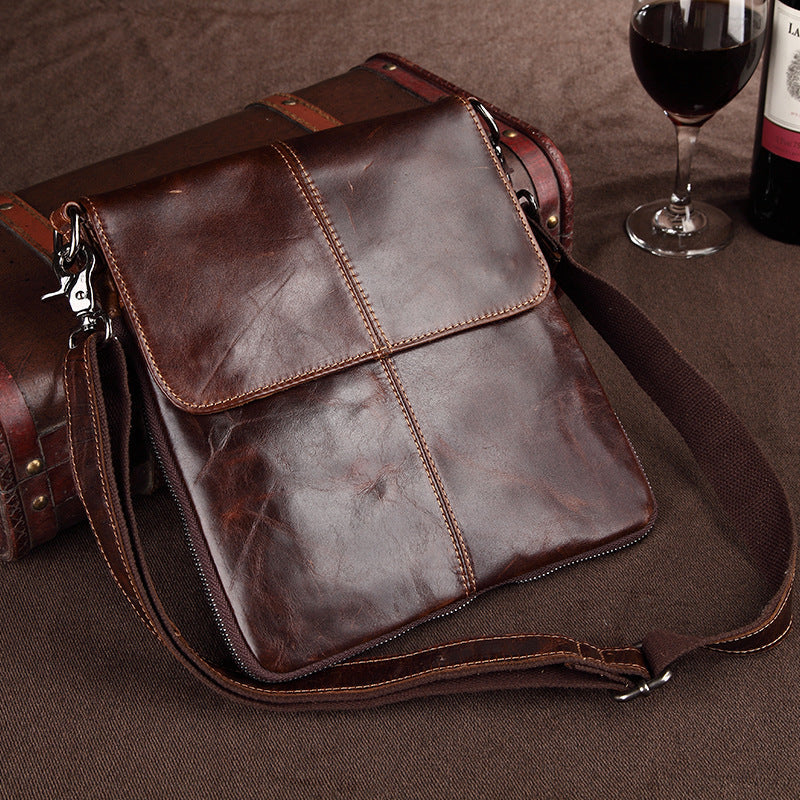 Casual Vintage Men's Leahter Crossbody Bag