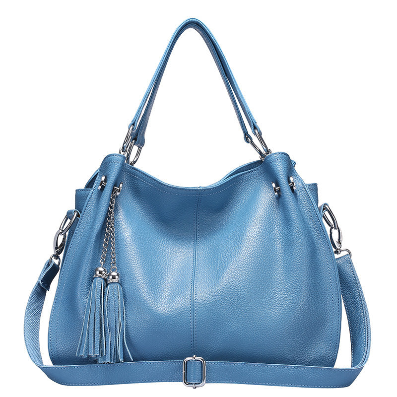 Fashion Tassel Women Leather Shoulder Handbags