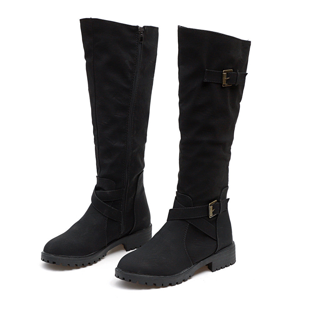 Botas casuales con cremallera 