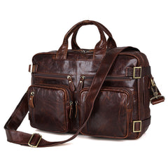 Men's Business Leather Packback Bag