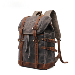 Men Outdoor Hiking Leather Canvas