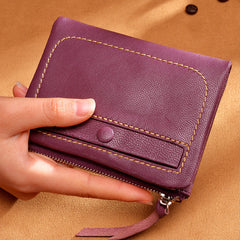 Lovely Sheepskin Zipper Leather Wallets