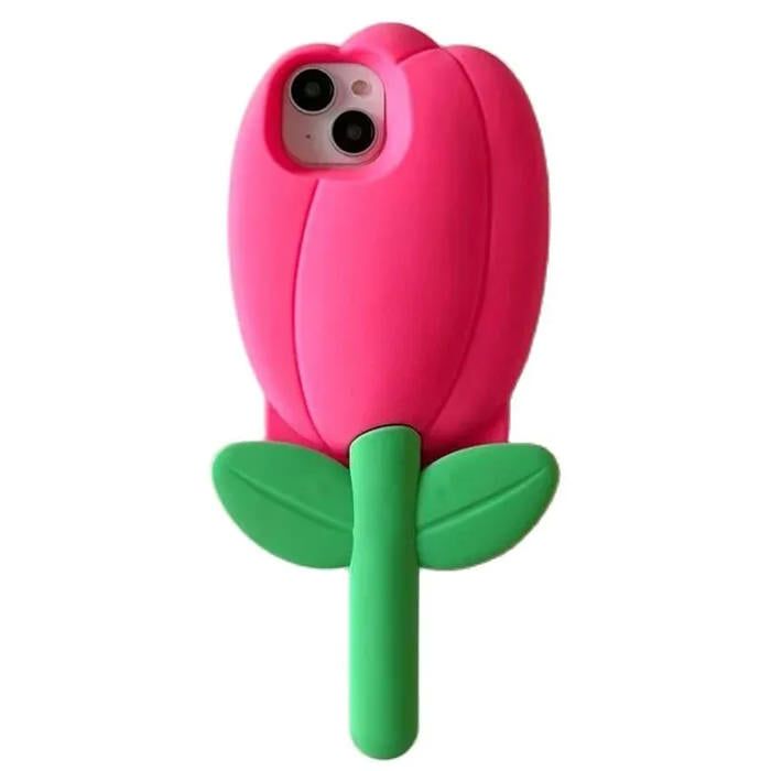 Funda para iPhone con tulipanes 3D