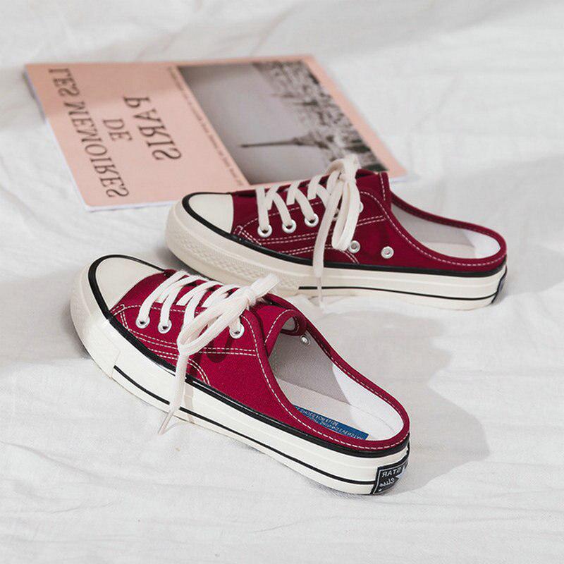 Casual Lace-Up Flat Sneakers