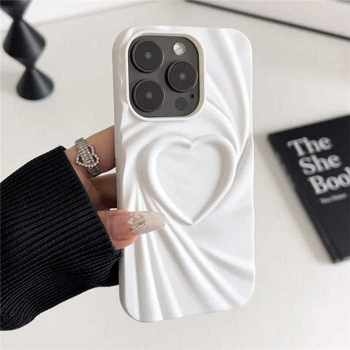 Funda para iPhone con corazón 3D