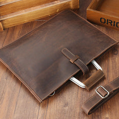 Vintage Leather Business Shoulder Bag