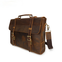 Retro Handmade Leather Travle BriefCase