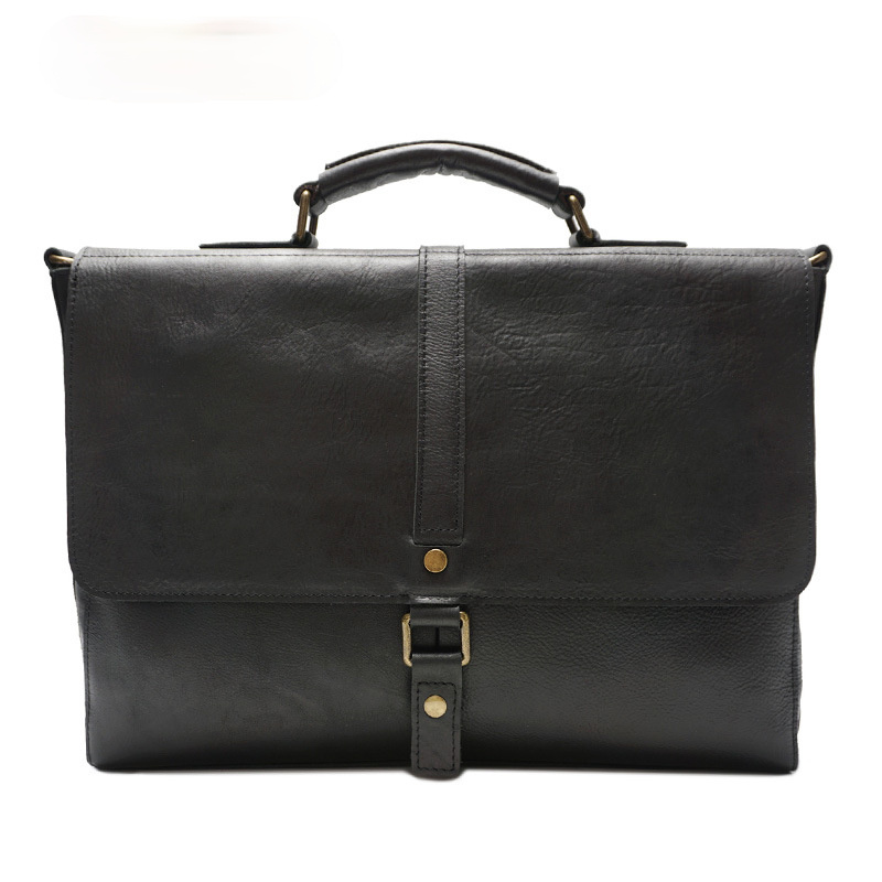 Retro Roomy Crossbody Leather BriefCase