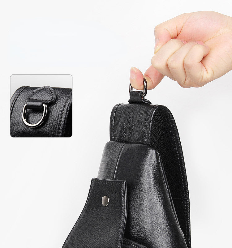 Bolso de pecho de piel de vacuno 