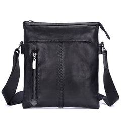 Bolso bandolera de cuero negro 