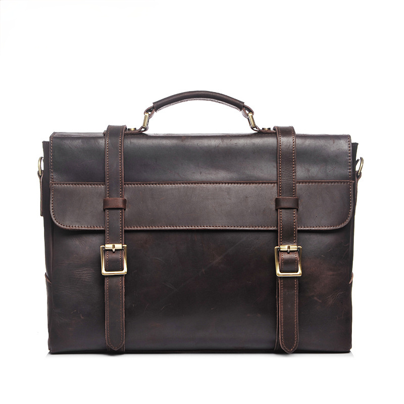 Retro Handmade Leather Travle BriefCase