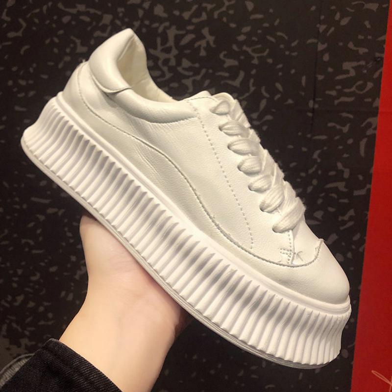 Casual Leather Platform Sneakers