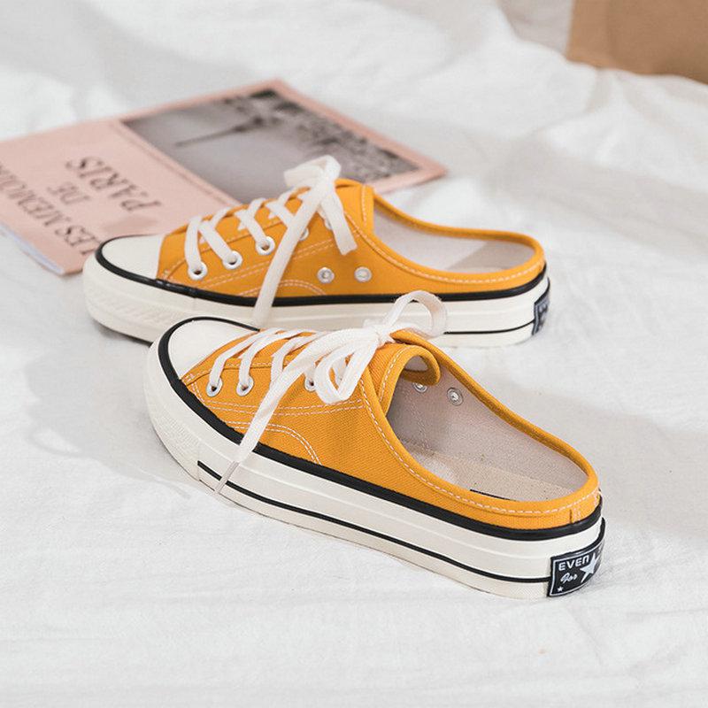 Casual Lace-Up Flat Sneakers