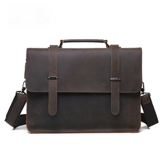 Vintage Crazy Horse Leder Business Aktentasche