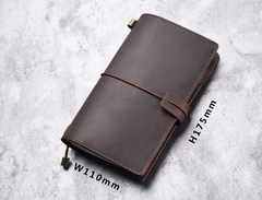 Handgemachtes Tagebuch aus Leder im Vintage-Stil mit auswechselbaren losen Blättern