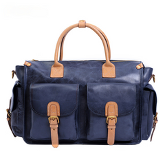 Women Handmade Leather Large Storage Duffle Bag