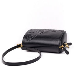 Vintage Small Embossing Leather Shoulder Bag