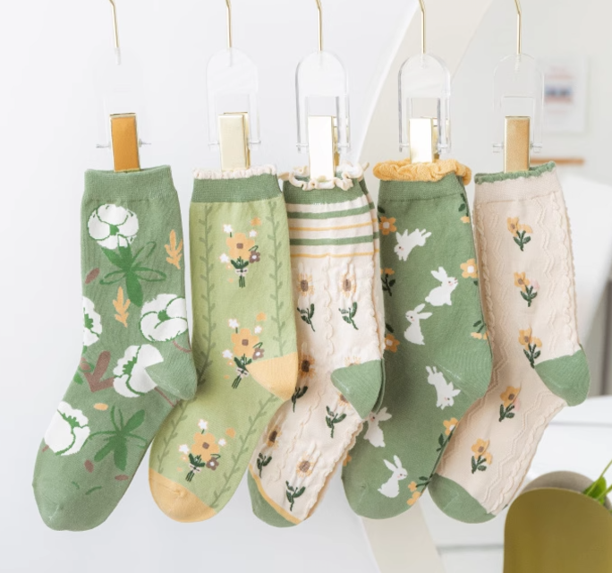 Ästhetisches Gartenmädchen-Pack Socken