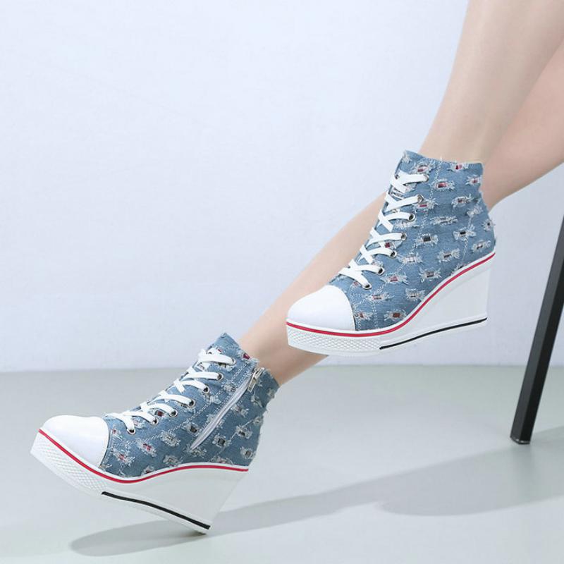 Casual Canvas Platform Pumps