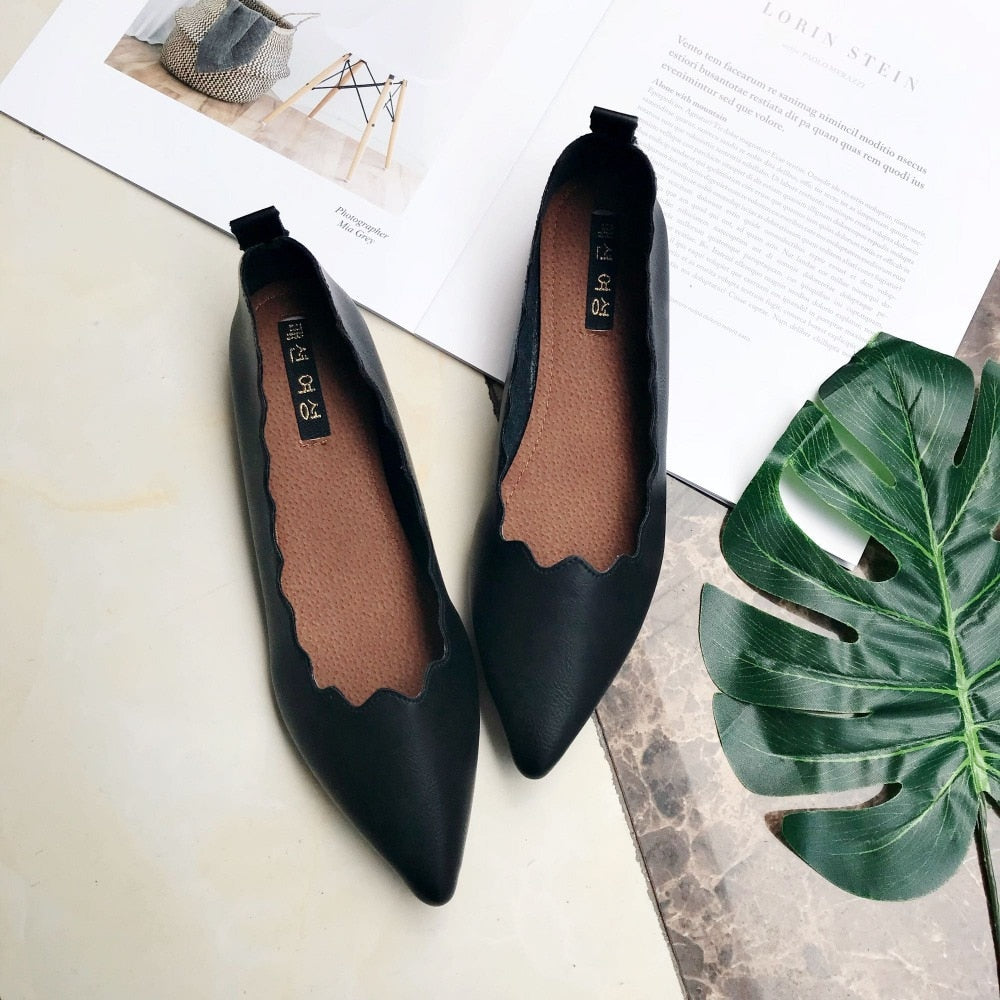 Casual Soft Flats With Pointed Toe