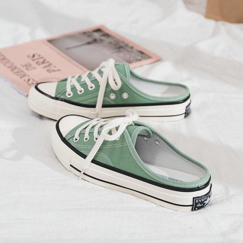 Casual Lace-Up Flat Sneakers