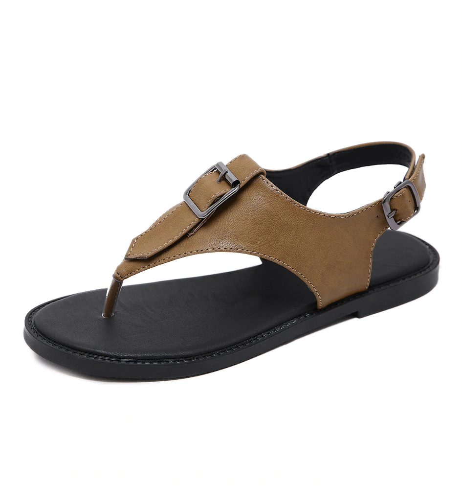 Lässige Sandalen aus weichem Leder 