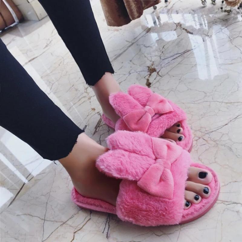 Faux Fur Warm Home Slippers