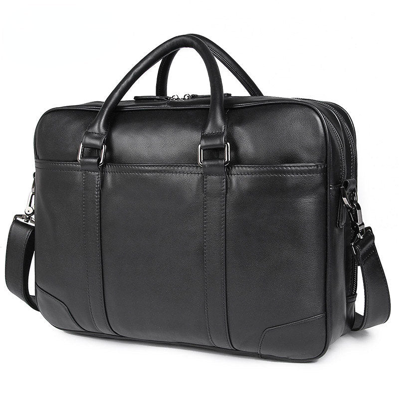 Black Cowhide Leather BriefCase