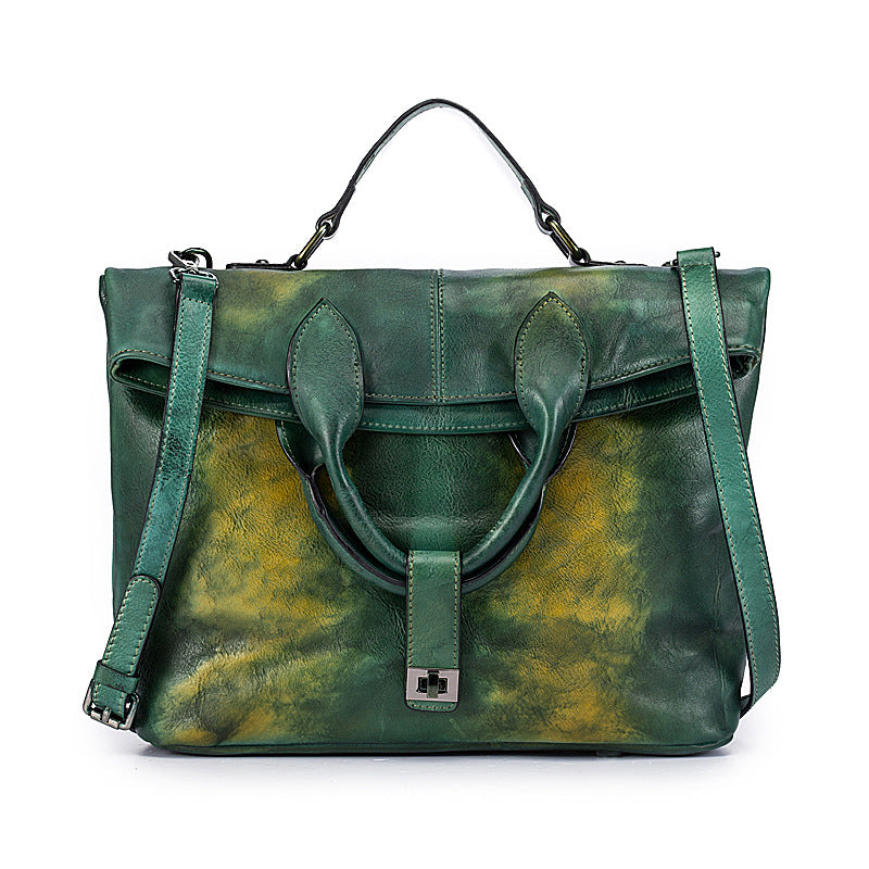 Vintage Handmade Leather Business Bag