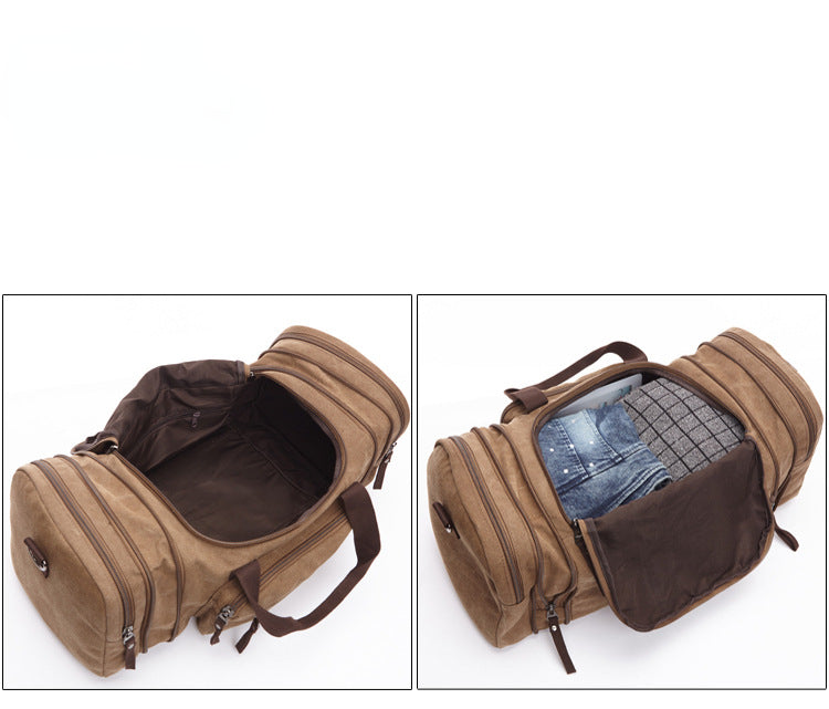 Casual Canvas Large Capacity Weekend Duffle Bag