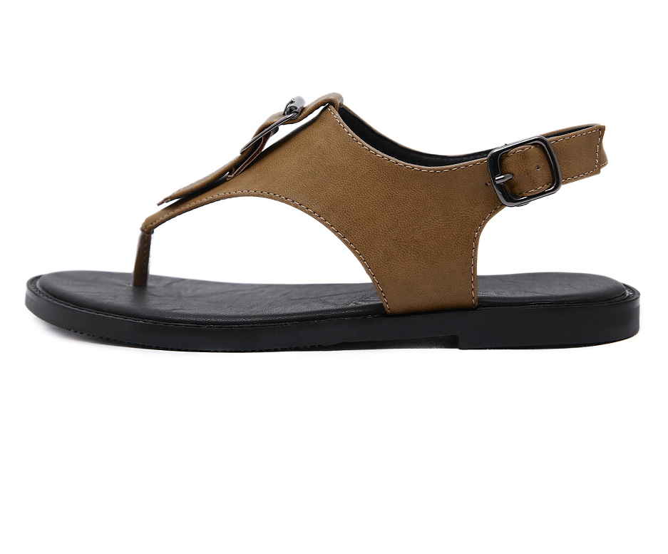 Lässige Sandalen aus weichem Leder 