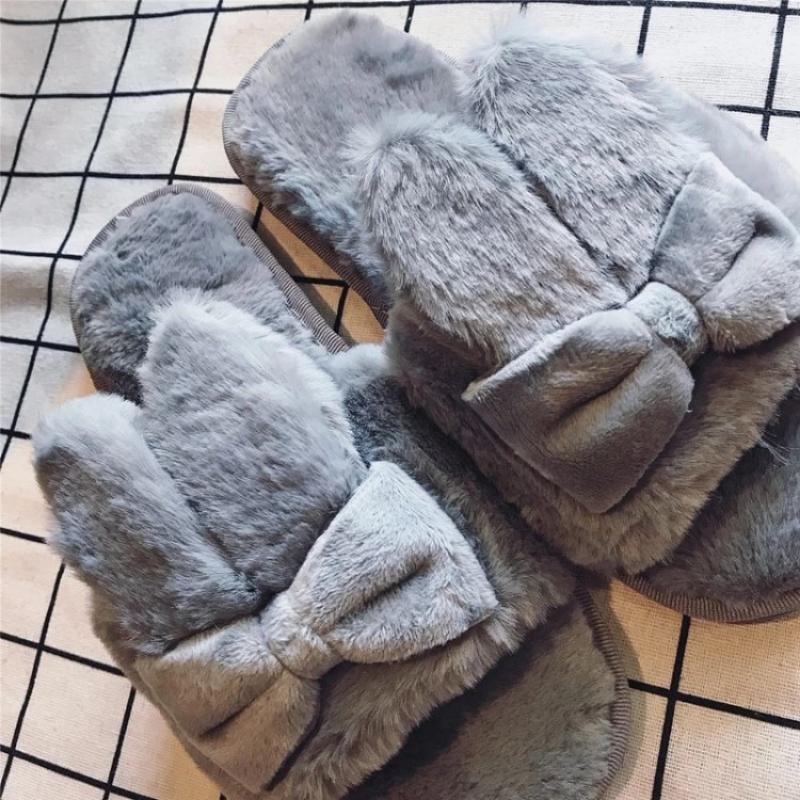 Faux Fur Warm Home Slippers