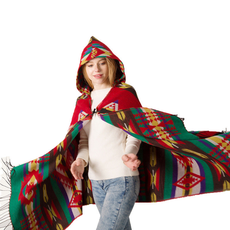 Boho Shawls with Hat