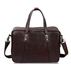 Tragbare Aktentasche aus Vintage-Leder 