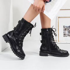 Platform Zipper Ankle Boots