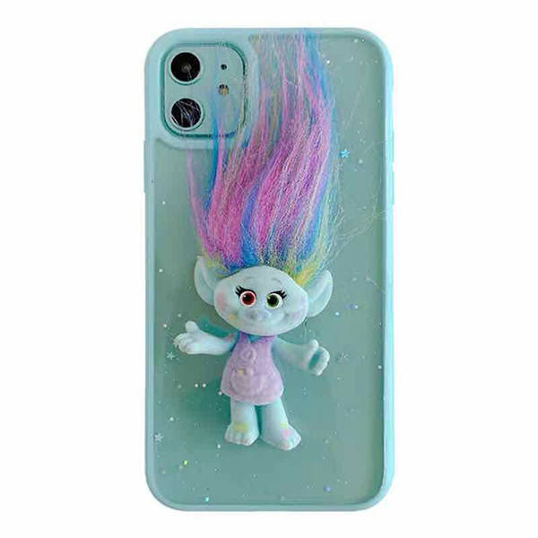 Funda para iPhone con temática de trolls de los 90