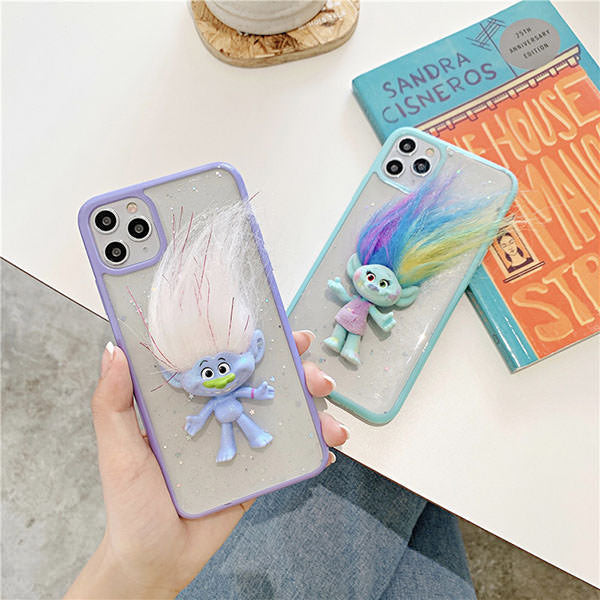 Funda para iPhone con temática de trolls de los 90