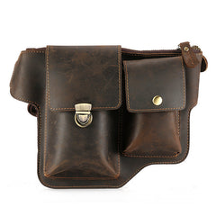 Vintage Handgemachte Herren Leder Gürteltasche
