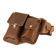 Vintage Handgemachte Herren Leder Gürteltasche